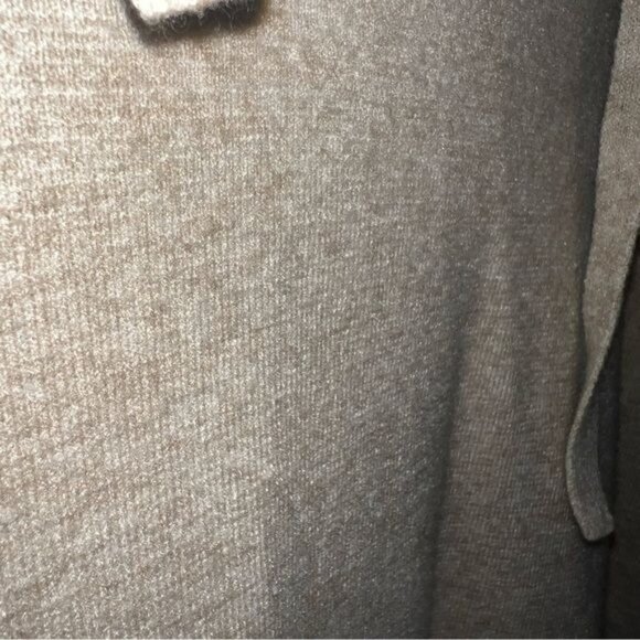 Magaschoni Womens Knit Hoodie Pullover Sweater Khaki Size XL Lightweight Casual - Picture 5 of 7